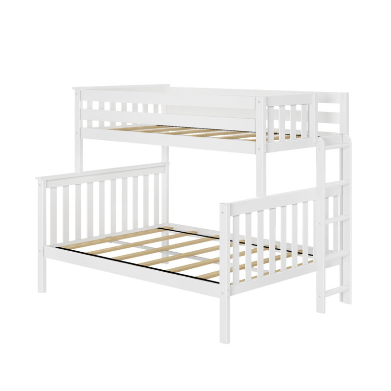 Dazhane Kids Twin Over Full Bunk Bed with Ladder on End, White