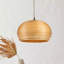 Luminaire suspendu dôme en rotin naturel 20 pouces 1 lumière