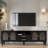 Eesa  TV Stand With Fluted Glass Doors, 2 Drawers And 2 Cabinets-500621077