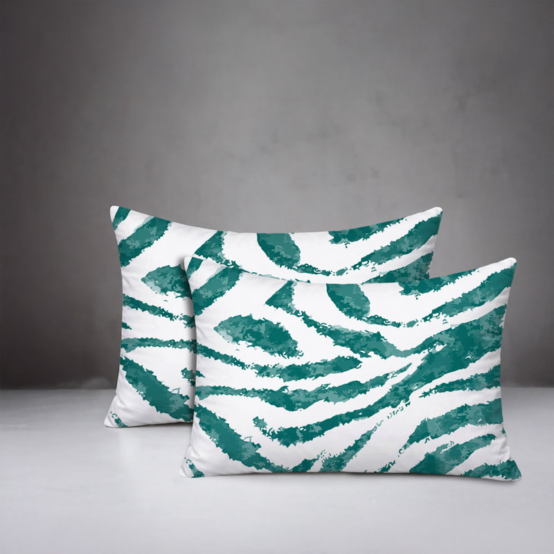 Oreiller réversible intérieur / extérieur Seppo, 25x18, Teal