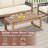 Ensemble de patio 4 pièces en cèdre avec corde et coussins en PE - Ensemble de conversation extérieur toutes saisons-869899845