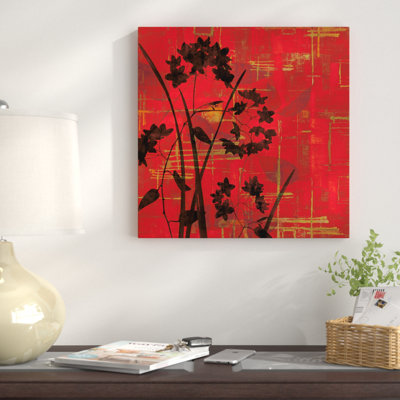 « silhouette on red », impression sur toile