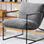 Chaise d'appoint rembourrée l 29 po avec structure en métal-60719351