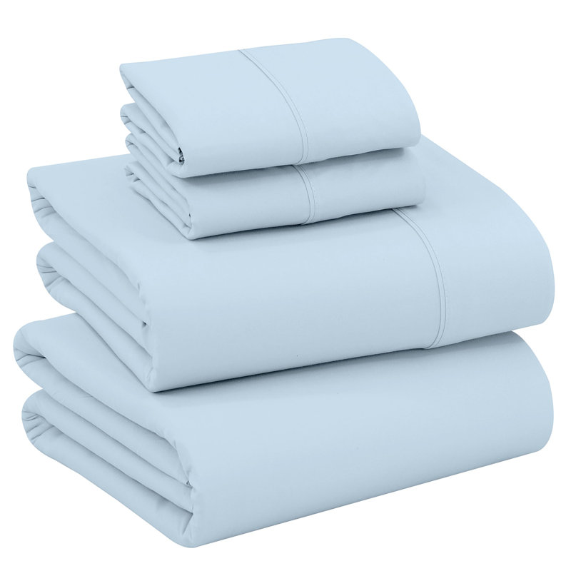 100% Cotton Sheets Sets Soft Crispy Percale Cooling Sheets 16 Inch Deep Pocket Bed Sheets, Queen Sheet Set with 2 Pillowcase