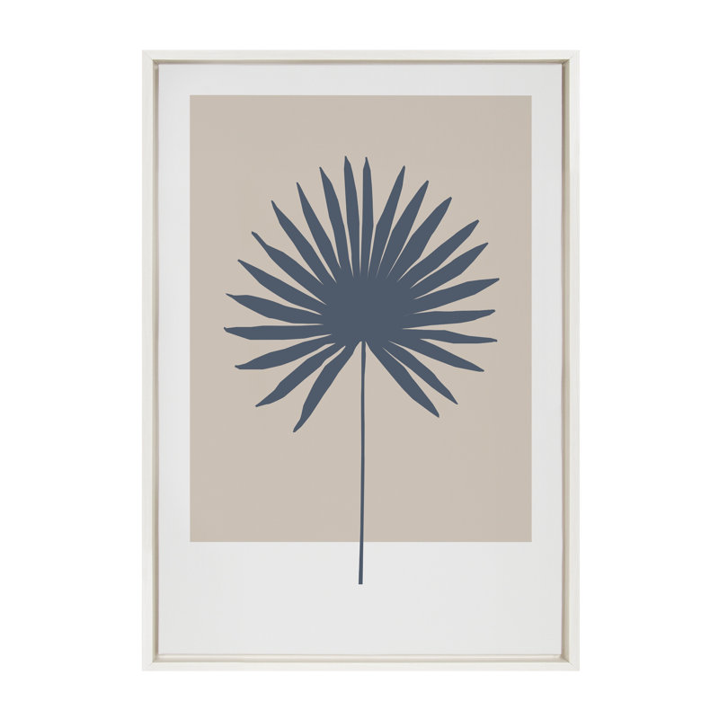 Reproduction d'art sur toile encadrée «Mute Tan and Blue» par The Creative Bunch Studio, H 33 po x l 23 po, Blanc