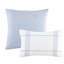 Housse de couette en coton double / grand - 5 pièces avec housse et taies décoratives Oreillers décoratifs Lavable à la machine Rayures de couleur contrastante Style moderne Fermeture à boutons superposés Coloré-120478321