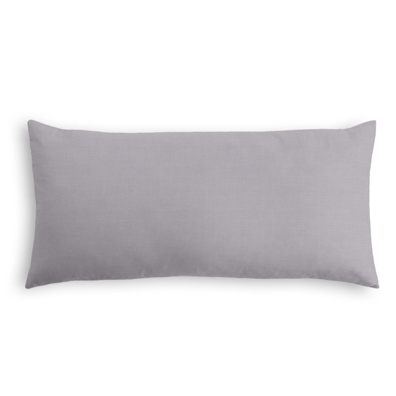 Housse de coussin rectangulaire et insert, 14 po x 36 po, Gris mauve