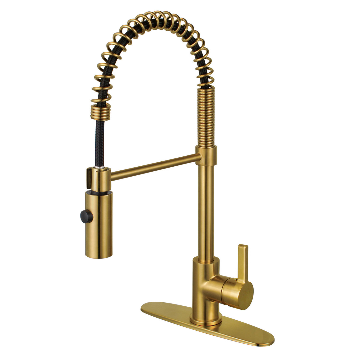 Kingston Brass Continental Pre-Rinse Faucet, Brushed Brass