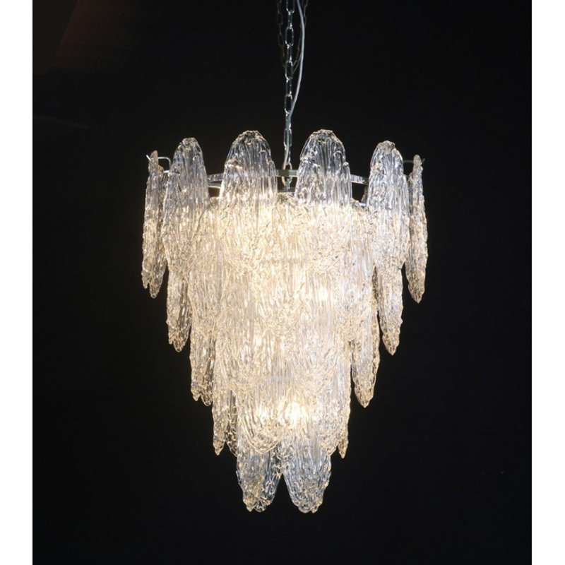 Murana 13 - Light Steel Tiered Chandelier, Antique Silver, 48" H x 40" W x 40" D, Mixed Colors