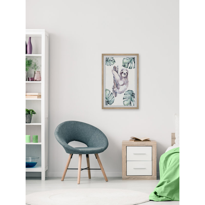 Jordy Palms And Sloth - Print, 30cm H x 20cm W