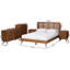 Ensemble de chambre à coucher 5 pièces Baxton Studio Asami Mid-Century Modern-96517843