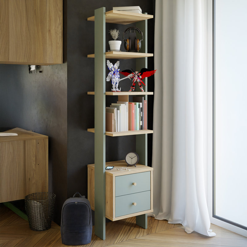 Caskie Manufactured Wood Shelving Unit, (4 Shelves) 184.15cm H x 43.94cm W x 41.15cm D