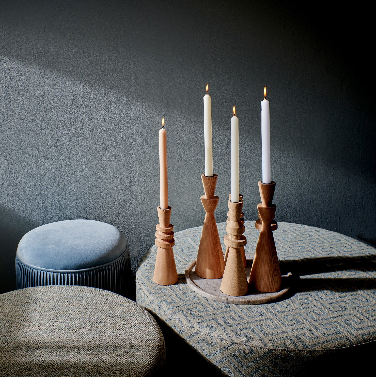 Ash Wood Tealight Candle Holder