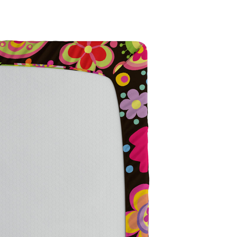 Microfiber Floral Fitted Sheet, Full Fitted Sheet