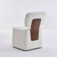 Linen Upholstered Armless Dining Chair With Casters-982282140