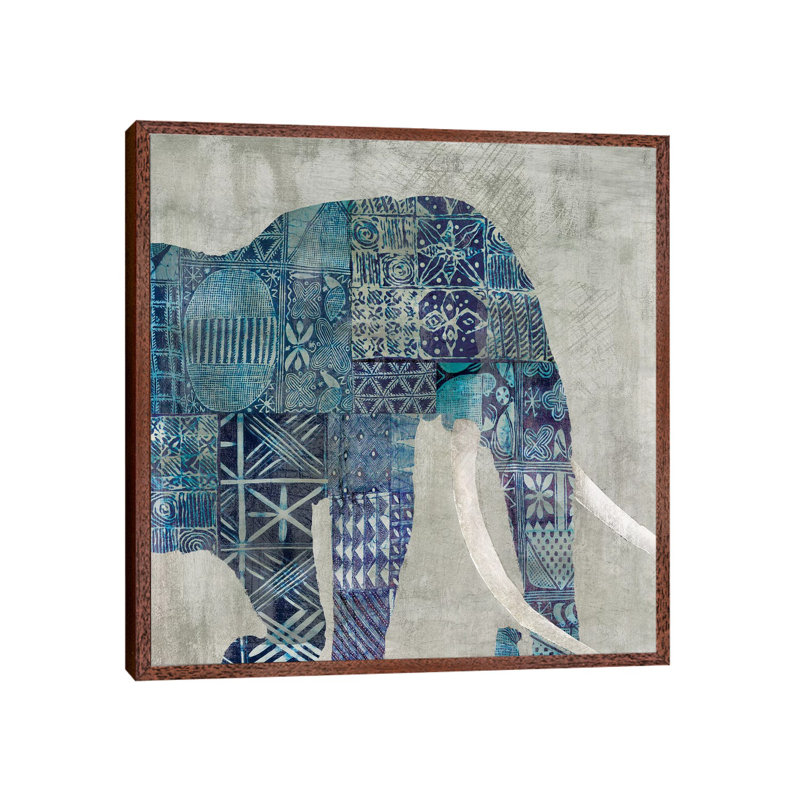 Botswana Patterns by Carol Robinson - Print on Canvas, Classic Brown Wood Framed, 45.72 cm H x 45.72 cm W