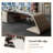 106.3"Black and White Color-blocked Pine Desktop Office Desk with Tea Tray and Induction Cooker-119548199