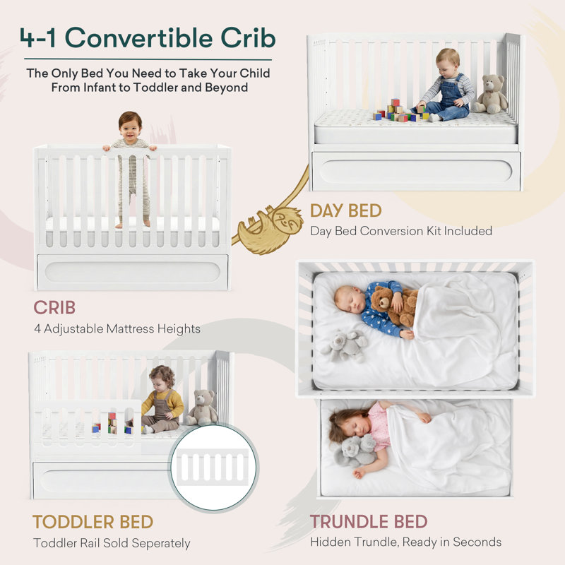 Lulla & Lulli Crib, White