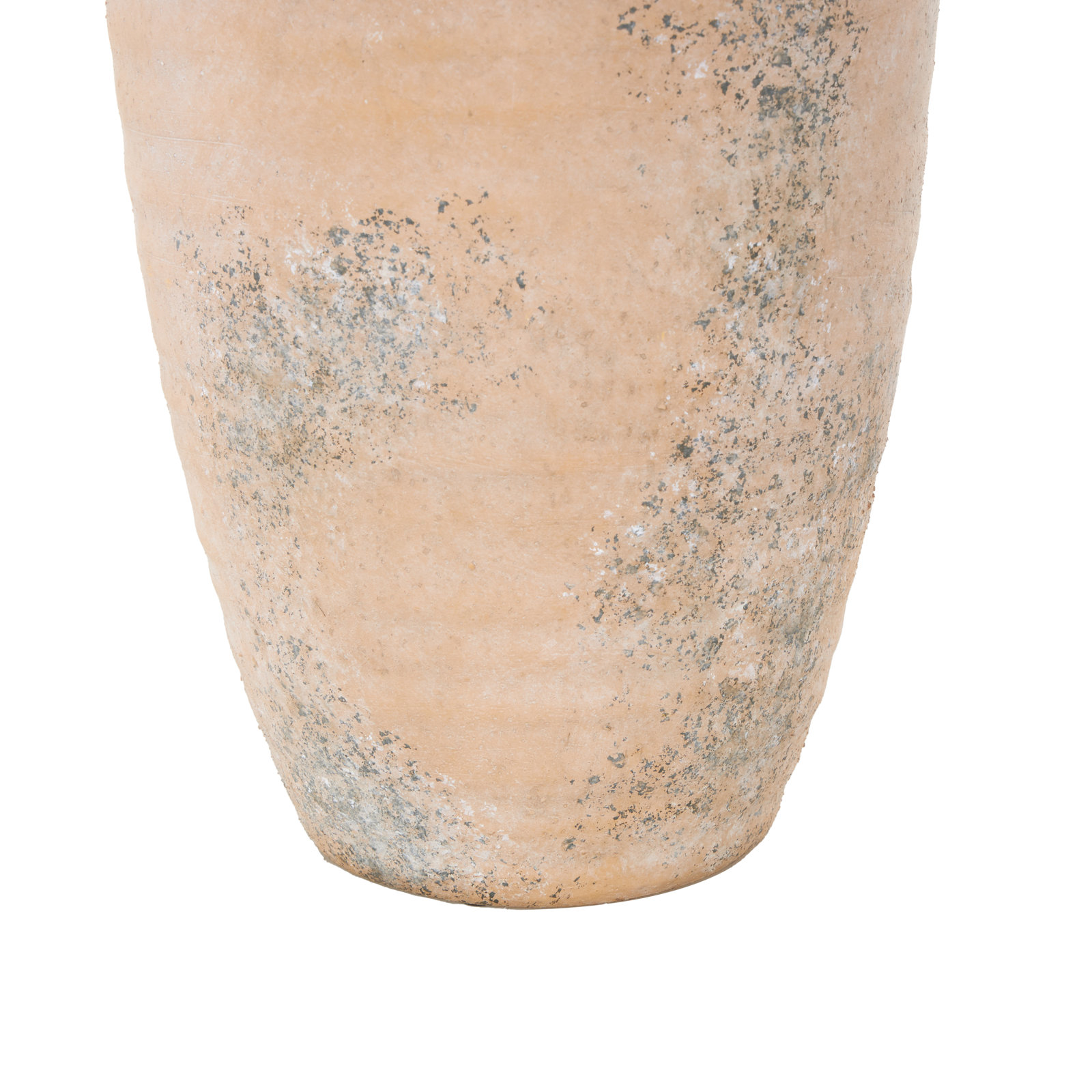 Cole And Grey Ceramic Antique Style Distressed Decorative Vase With Handle, 18.25" H x 8.5" W x 8" D