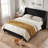 Melaya Wingback Upholstered Platform Bed Frame-628684016-640475827