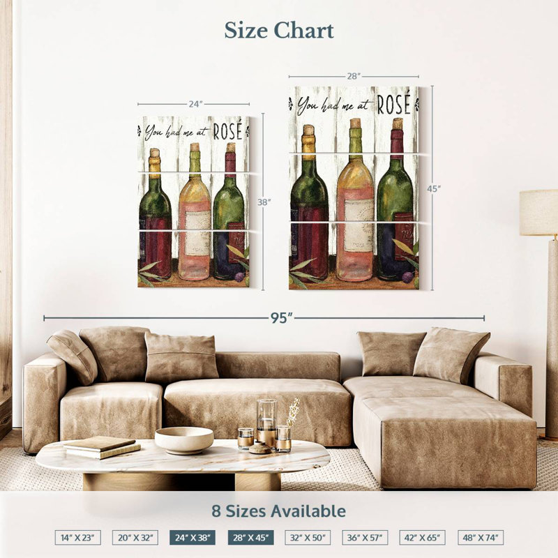 Yarlin Wine Bottles, 50" H x 32" W