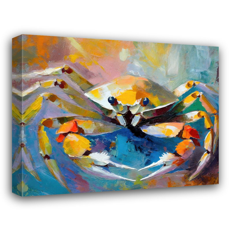 «Crabe sur toile» par Stephen Chambers, H 20 po x l 24 po x P 1,5 po