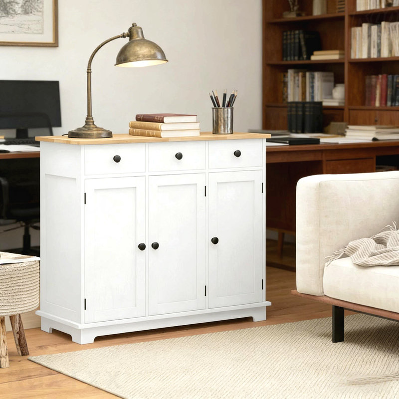 Armoire de rangement spacieuse, Blanc