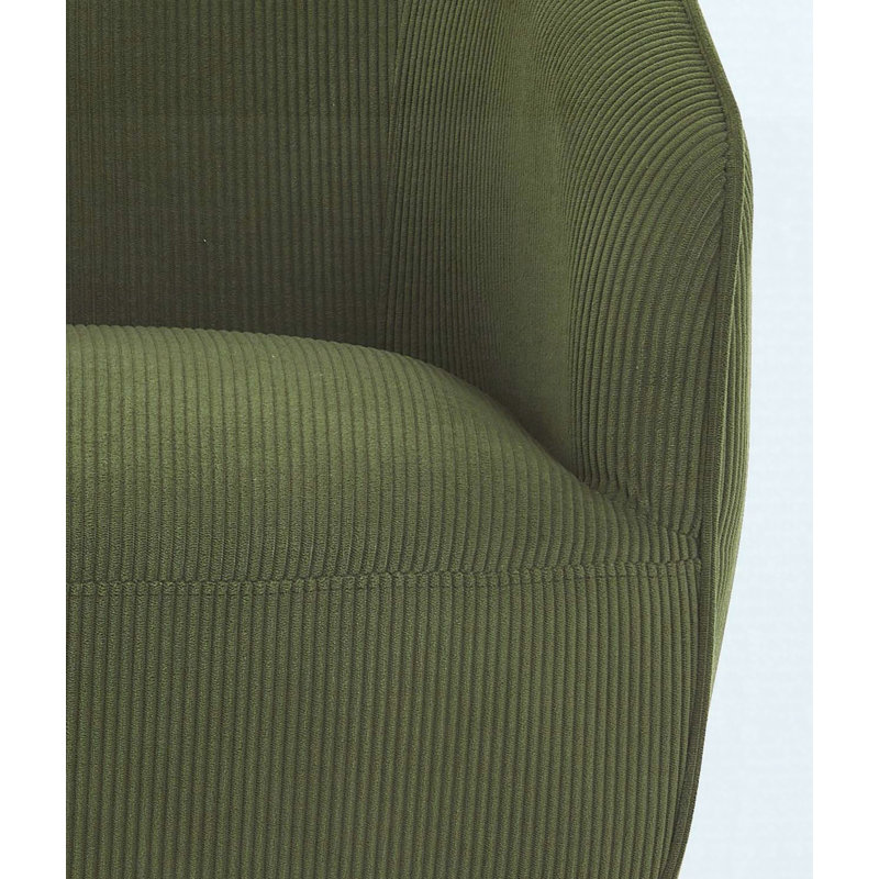 Fauteuil d'appoint en velours côtelé, Vert