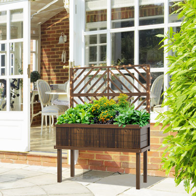 Asie Wood Elevated Planter