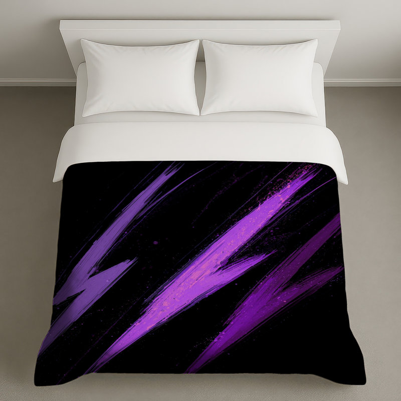 Housses de couette mauves Lightning Strikes, King