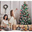 54 boules de Noël - mini-boules d'arbre incassable de 1,18 po avec cordes, boules multicolores rouges, vertes et dorées pour décorations de Noël