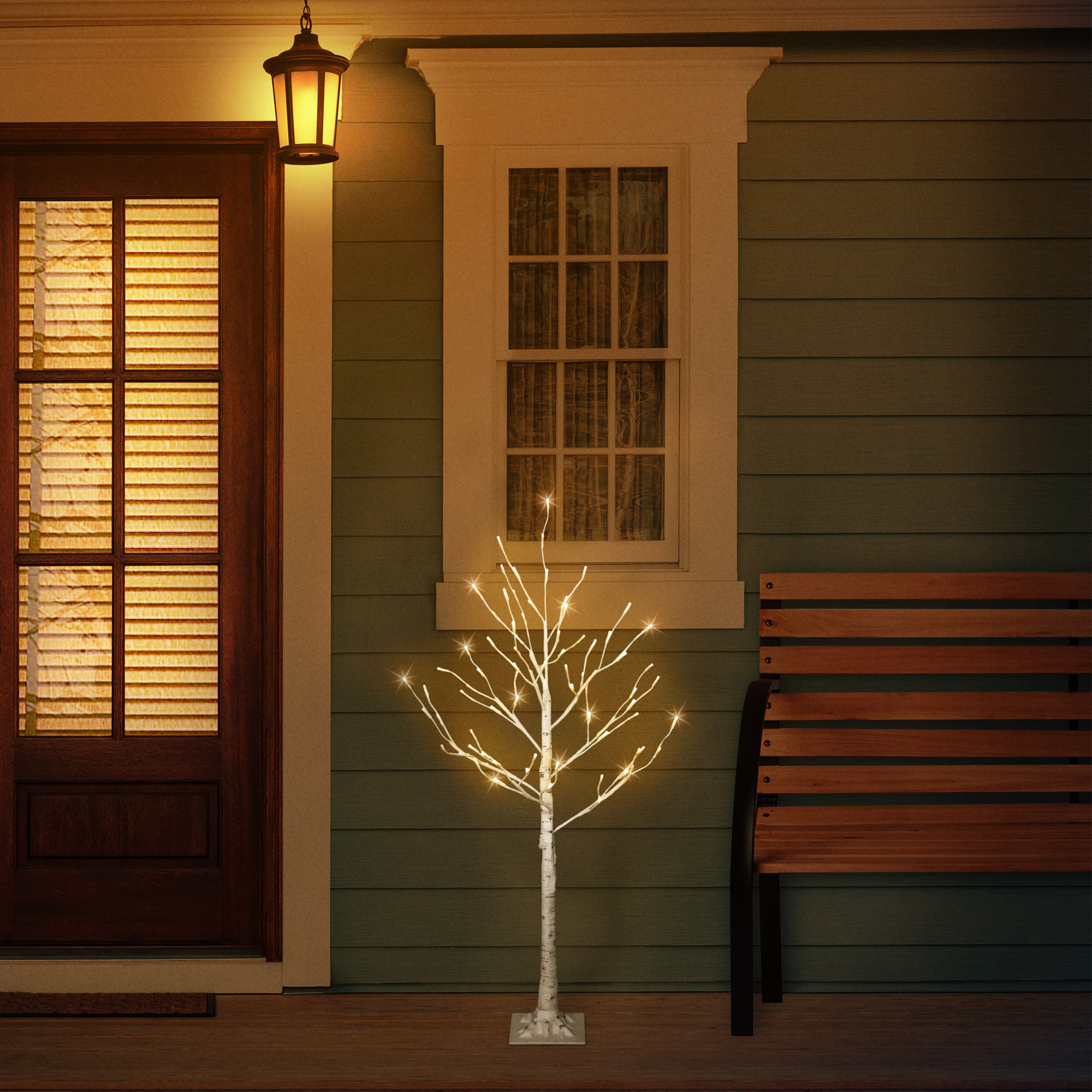 Gibelly Lighted Artificial Christmas Tree, 4'