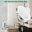 Teejay Modern Round LED Lighted Magnifying Bathroom Wall Mounted Makeup Mirror, Chrome-1665478735