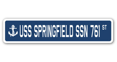Springfield Ssn 761 Street Sign Heavy Duty Plastic 4" X 18"