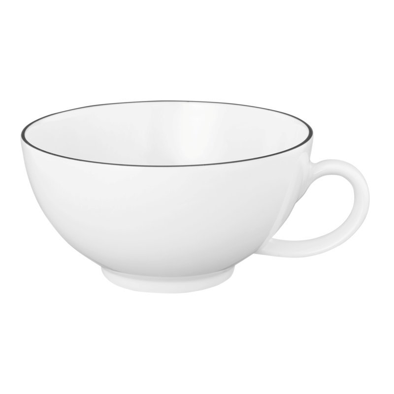Lido Black Line 18 Piece Bone China Dinnerware Set, Service for 6