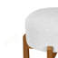 Ensemble de 4 tabourets d'intérieur revêtus de bois, finition noyer et revêtement ivoire-1043558228
