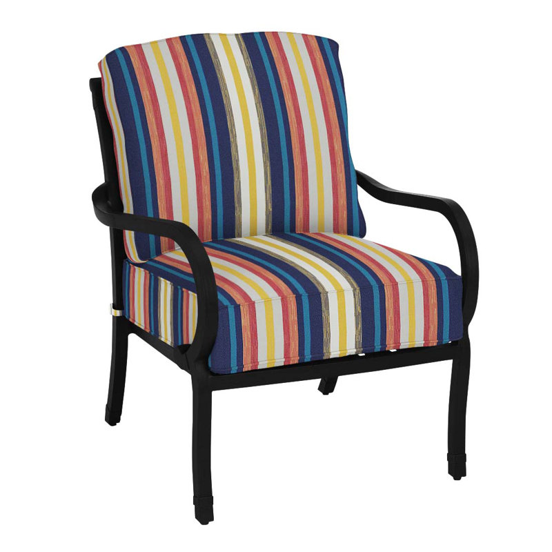 Somerset Patio Chair with Cushions, Arbor Chambray, Welt