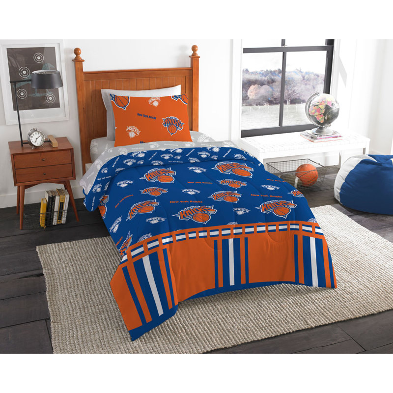 Modern & Contemporary Polyester Comforter, Twin Comforter + 3 Additional Pieces, New York Knicks