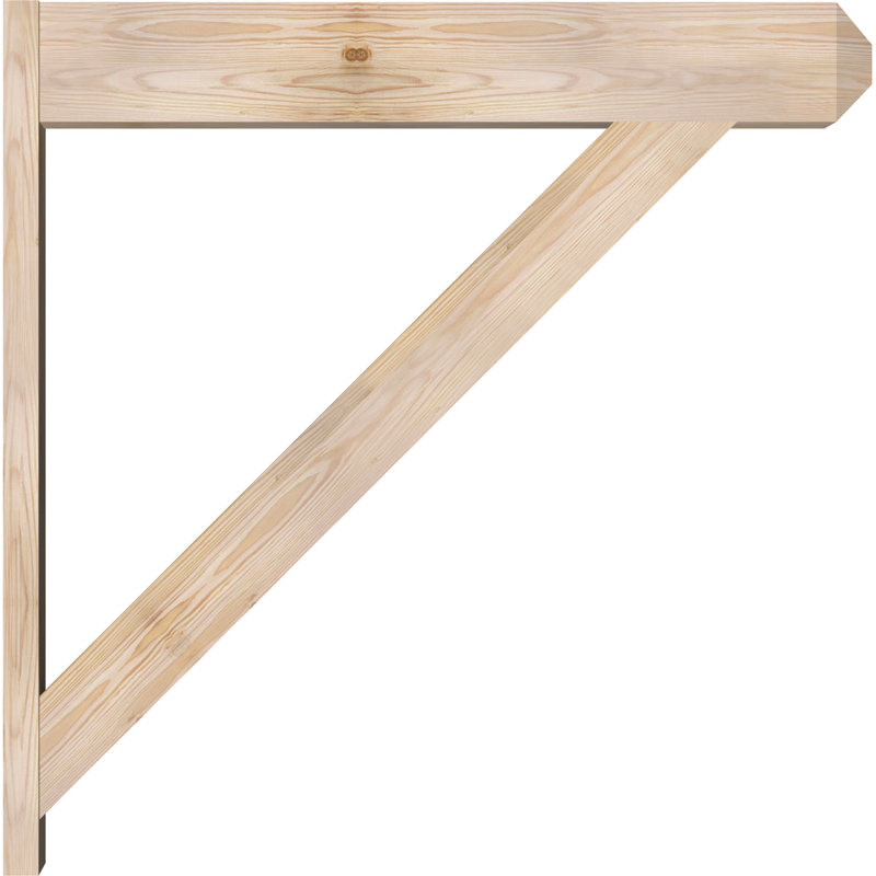 Artisan traditionnel en bois rustique, Sapin Douglas de 7 1/2 po (lisse), P 40 po x H 40 po