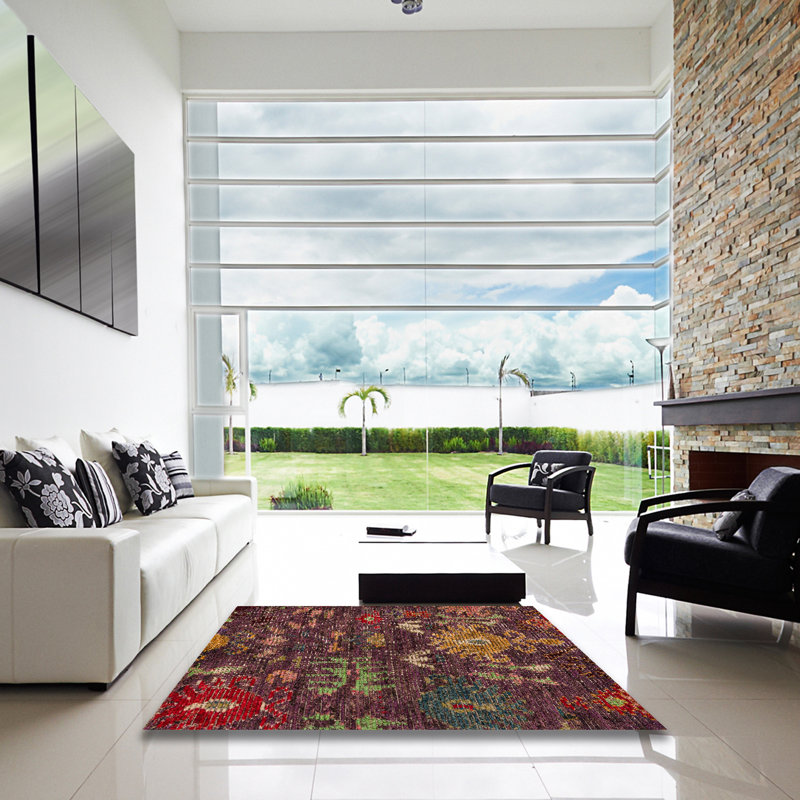 Abstract Multi Area Rug, Square 4'