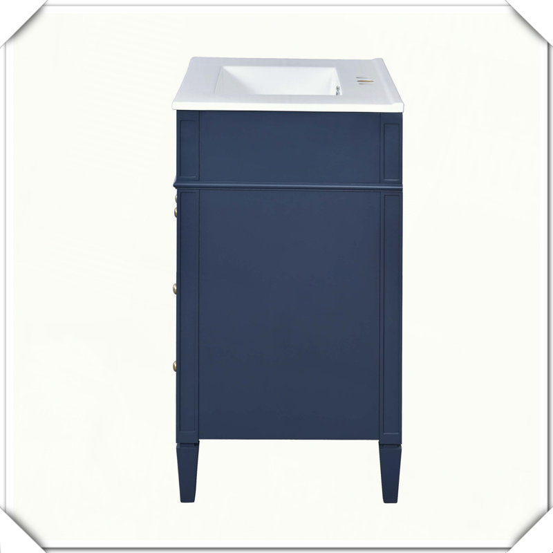 Meuble-lavabo moderne simple avec tiroirs supérieurs, Noir