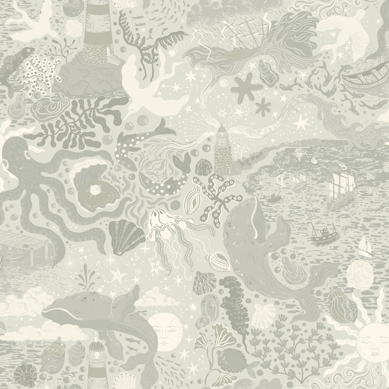 Galerie Resan Havet Nautical Wallpaper, Green