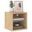 vidaXL Bedside Cabinet with LED Lights Storage Side Table Floating Nightstand-767231337