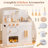 Pretend Play Kitchen with Fridge,Oven,Sink,Cabinet，Cookware & Accessories