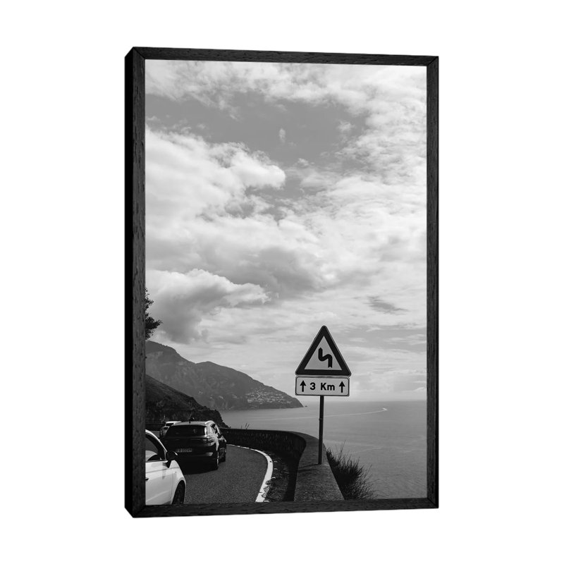 Amalfi Coast Drive XXII by Bethany Young - Print on Canvas, 66.04cm H x 45.72cm W x 3.81cm D, Black Framed