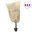  Ensemble de housse en molleton Plant of 12 Beige-616144480-616144483-616144491