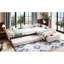 Lit de jour rembourré beige, lits simples, lit gigogne, tiroir, polyvalent, lit de jour double avec couchette et tiroir beige, multifonctionnel pour usages multiples