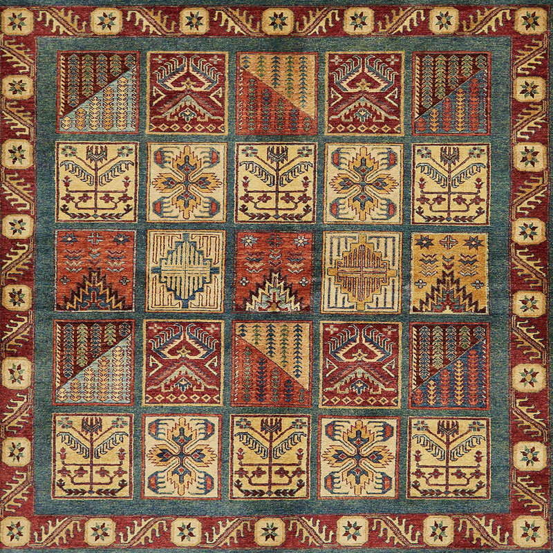 Tapis abstrait moderne 635, Carré 4 pi