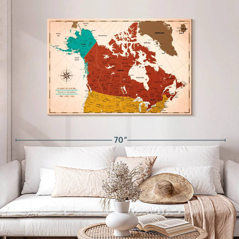 Épingle colorée Canada Amrico IV, H 32 po x l 48 po
