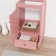 18" Freestanding Small Bathroom Vanity Base Only, Sink Not Included, Decorative Wavy Edge